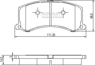 Nipparts J3608016 - Kit pastiglie freno, Freno a disco autozon.pro