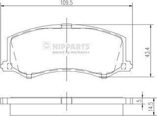 Nipparts J3608010 - Kit pastiglie freno, Freno a disco autozon.pro