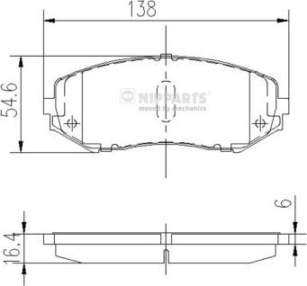 Nipparts J3608029 - Kit pastiglie freno, Freno a disco autozon.pro