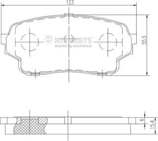 Nipparts J3608027 - Kit pastiglie freno, Freno a disco autozon.pro