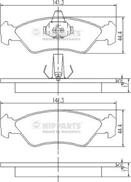 Nipparts J3603049 - Kit pastiglie freno, Freno a disco autozon.pro