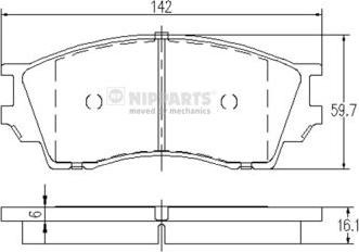 Nipparts J3603040 - Kit pastiglie freno, Freno a disco autozon.pro