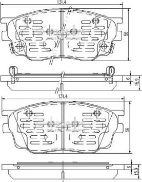 Nipparts J3603055 - Kit pastiglie freno, Freno a disco autozon.pro