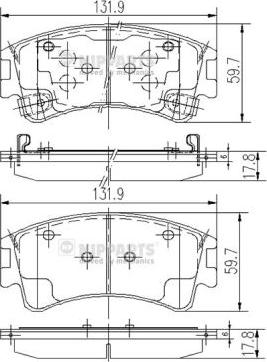 Nipparts J3603056 - Kit pastiglie freno, Freno a disco autozon.pro