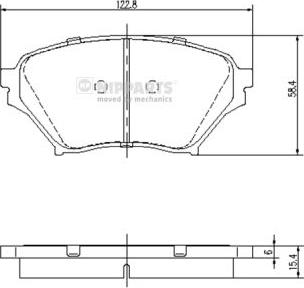 Nipparts J3603052 - Kit pastiglie freno, Freno a disco autozon.pro