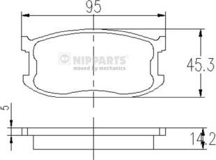 Nipparts J3603016 - Kit pastiglie freno, Freno a disco autozon.pro