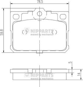 Nipparts J3603010 - Kit pastiglie freno, Freno a disco autozon.pro