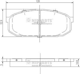 Nipparts J3603039 - Kit pastiglie freno, Freno a disco autozon.pro