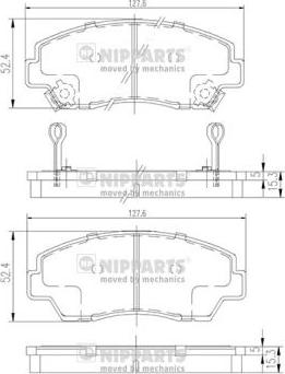 Nipparts J3603034 - Kit pastiglie freno, Freno a disco autozon.pro