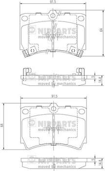 Nipparts J3603036 - Kit pastiglie freno, Freno a disco autozon.pro