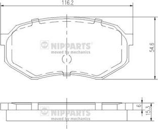 Nipparts J3603030 - Kit pastiglie freno, Freno a disco autozon.pro