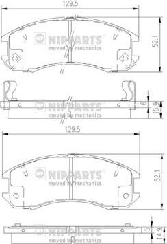 Nipparts J3603031 - Kit pastiglie freno, Freno a disco autozon.pro