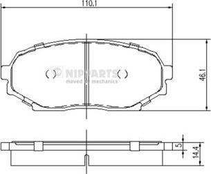 Nipparts J3603037 - Kit pastiglie freno, Freno a disco autozon.pro