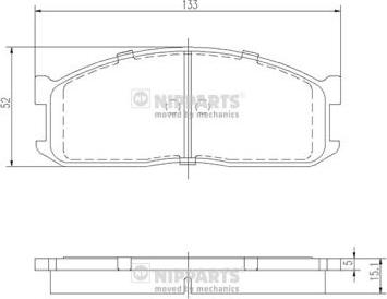 Nipparts J3603025 - Kit pastiglie freno, Freno a disco autozon.pro