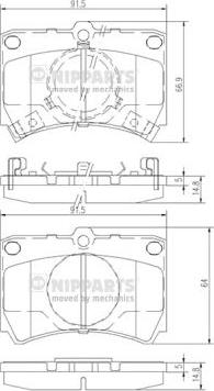 Nipparts J3603026 - Kit pastiglie freno, Freno a disco autozon.pro