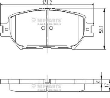 Nipparts J3602099 - Kit pastiglie freno, Freno a disco autozon.pro