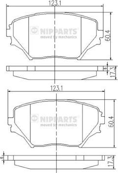 Nipparts J3602095 - Kit pastiglie freno, Freno a disco autozon.pro