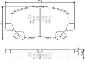 Nipparts J3602096 - Kit pastiglie freno, Freno a disco autozon.pro