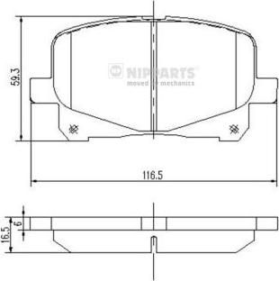 Nipparts J3602090 - Kit pastiglie freno, Freno a disco autozon.pro