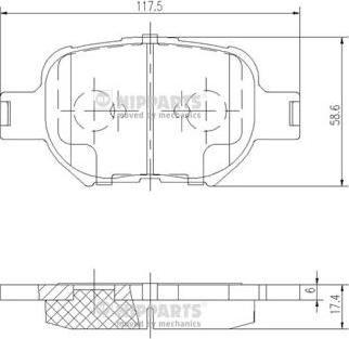 Nipparts J3602091 - Kit pastiglie freno, Freno a disco autozon.pro