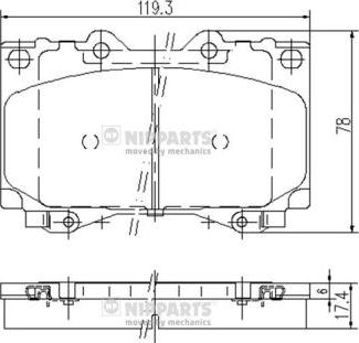 Nipparts J3602097 - Kit pastiglie freno, Freno a disco autozon.pro