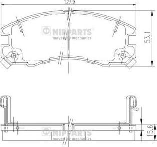 Nipparts J3602049 - Kit pastiglie freno, Freno a disco autozon.pro