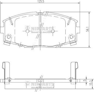 Nipparts J3602045 - Kit pastiglie freno, Freno a disco autozon.pro