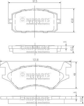 Nipparts J3602041 - Kit pastiglie freno, Freno a disco autozon.pro