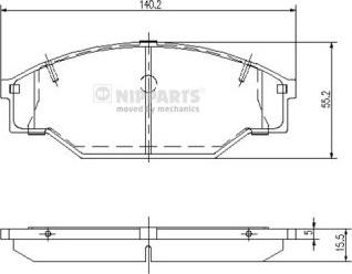 Nipparts J3602047 - Kit pastiglie freno, Freno a disco autozon.pro