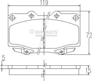 Nipparts J3602055 - Kit pastiglie freno, Freno a disco autozon.pro