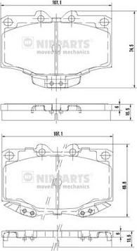 Nipparts J3602056 - Kit pastiglie freno, Freno a disco autozon.pro