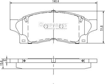 Nipparts J3602058 - Kit pastiglie freno, Freno a disco autozon.pro