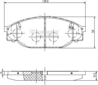 Nipparts J3602053 - Kit pastiglie freno, Freno a disco autozon.pro