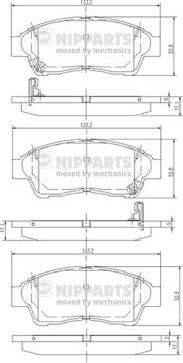 Nipparts J3602064 - Kit pastiglie freno, Freno a disco autozon.pro