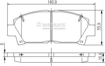 Nipparts J3602063 - Kit pastiglie freno, Freno a disco autozon.pro