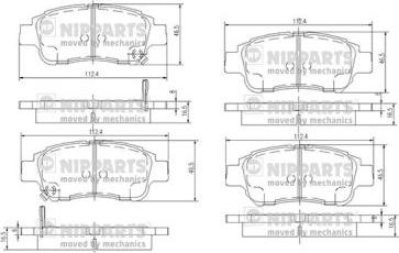 Nipparts J3602086 - Kit pastiglie freno, Freno a disco autozon.pro