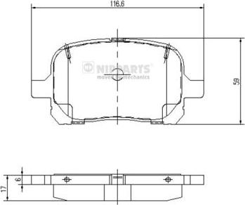 Nipparts J3602081 - Kit pastiglie freno, Freno a disco autozon.pro