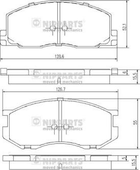 Nipparts J3602039 - Kit pastiglie freno, Freno a disco autozon.pro