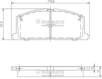 Nipparts J3602035 - Kit pastiglie freno, Freno a disco autozon.pro