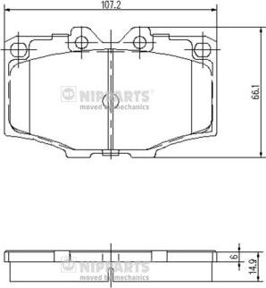 Nipparts J3602036 - Kit pastiglie freno, Freno a disco autozon.pro