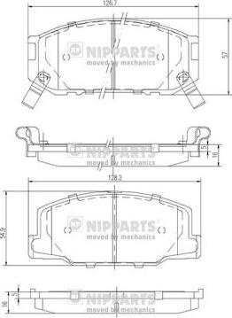 Nipparts J3602031 - Kit pastiglie freno, Freno a disco autozon.pro