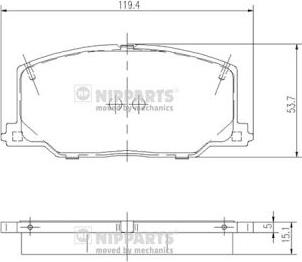 Nipparts J3602037 - Kit pastiglie freno, Freno a disco autozon.pro