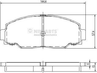 Nipparts J3602079 - Kit pastiglie freno, Freno a disco autozon.pro