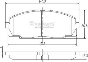 Nipparts J3602076 - Kit pastiglie freno, Freno a disco autozon.pro