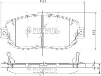 Nipparts J3602072 - Kit pastiglie freno, Freno a disco autozon.pro