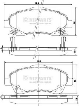 Nipparts J3602112 - Kit pastiglie freno, Freno a disco autozon.pro