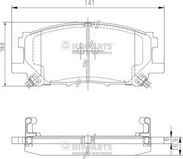 Nipparts J3602125 - Kit pastiglie freno, Freno a disco autozon.pro