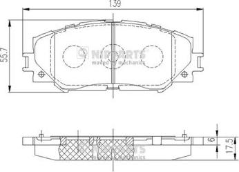 Nipparts J3602120 - Kit pastiglie freno, Freno a disco autozon.pro