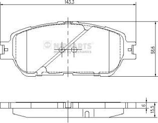 Nipparts J3602121 - Kit pastiglie freno, Freno a disco autozon.pro