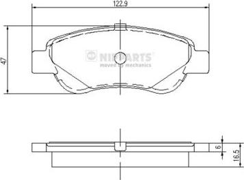 Nipparts J3602122 - Kit pastiglie freno, Freno a disco autozon.pro